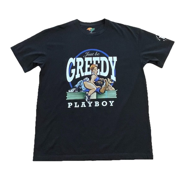 Greedy Rabbit Playboy‎ Black T Shirt Size XL - Picture 1 of 8